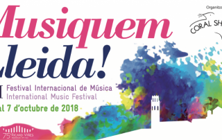 Cartel del festival internacional Musiquem lleida 2018, del cual Arnó es patrocinador